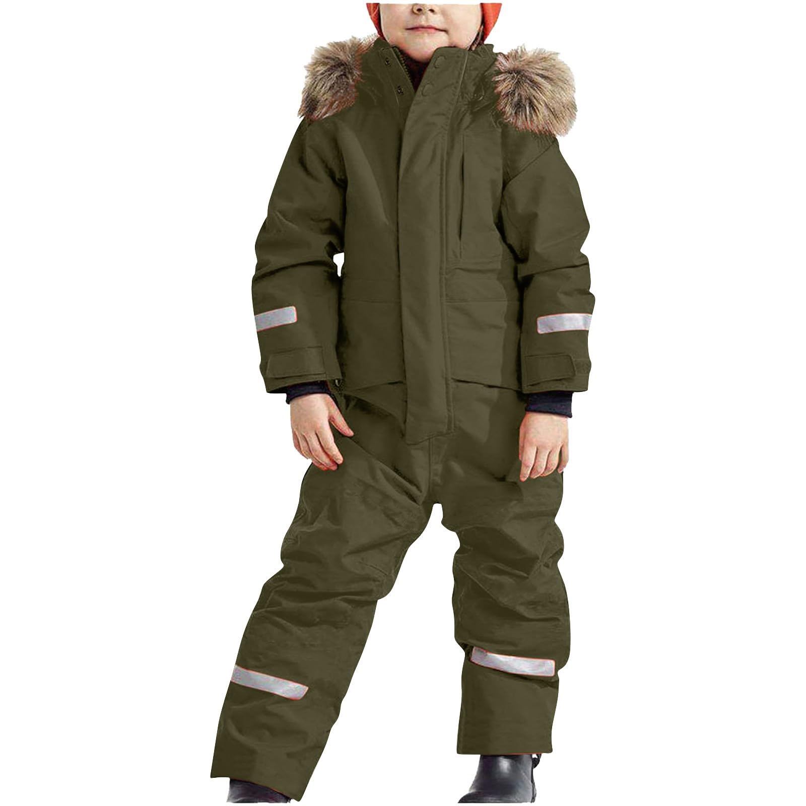 Tuta da sci termica per ragazze e ragazzi, tuta da sci invernale calda, antivento, con cappuccio rimovibile, adatta per esterni, in softshell, spessa