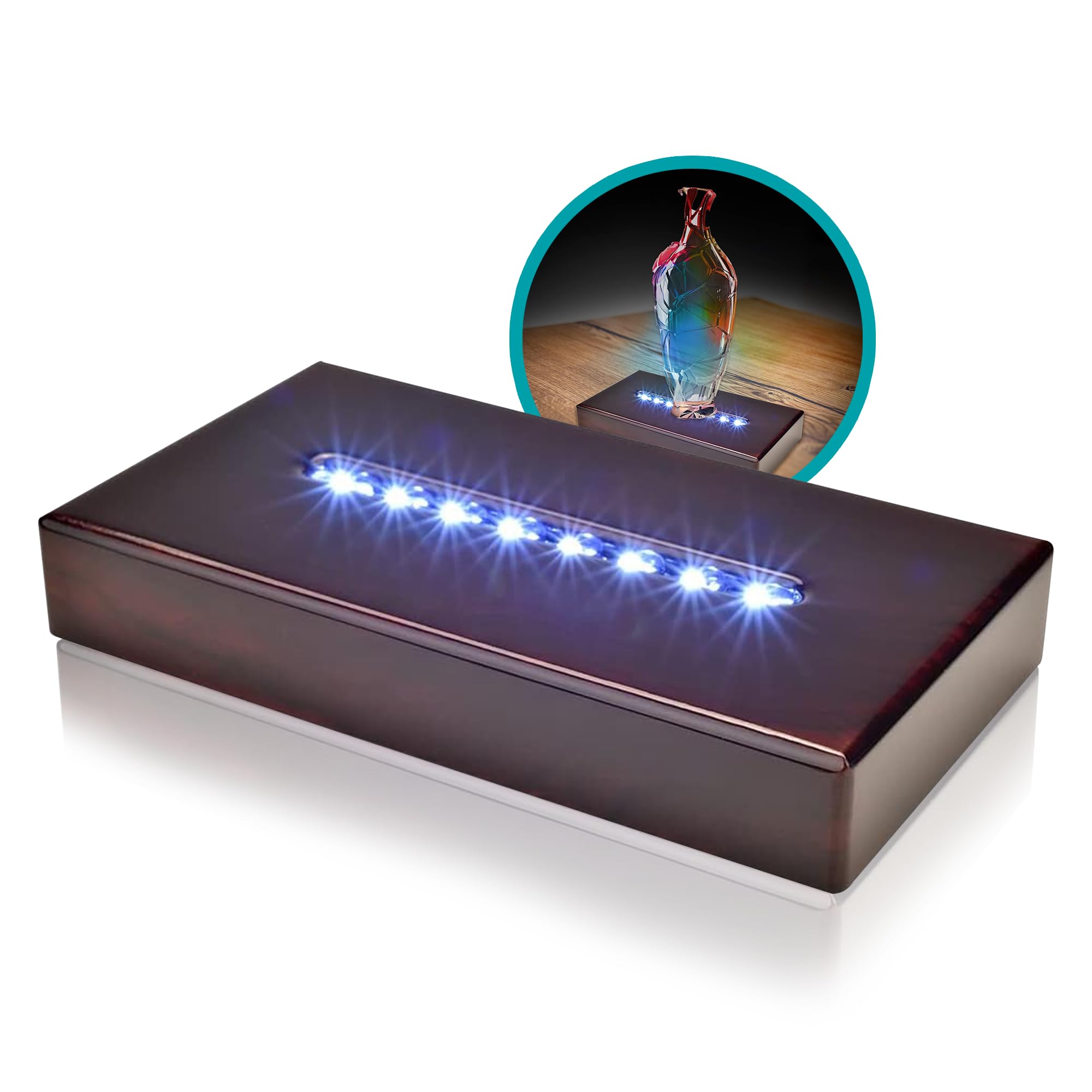 Amazon.co.jp: ASENTE 8 LEDライトスタンドベース - 長方形