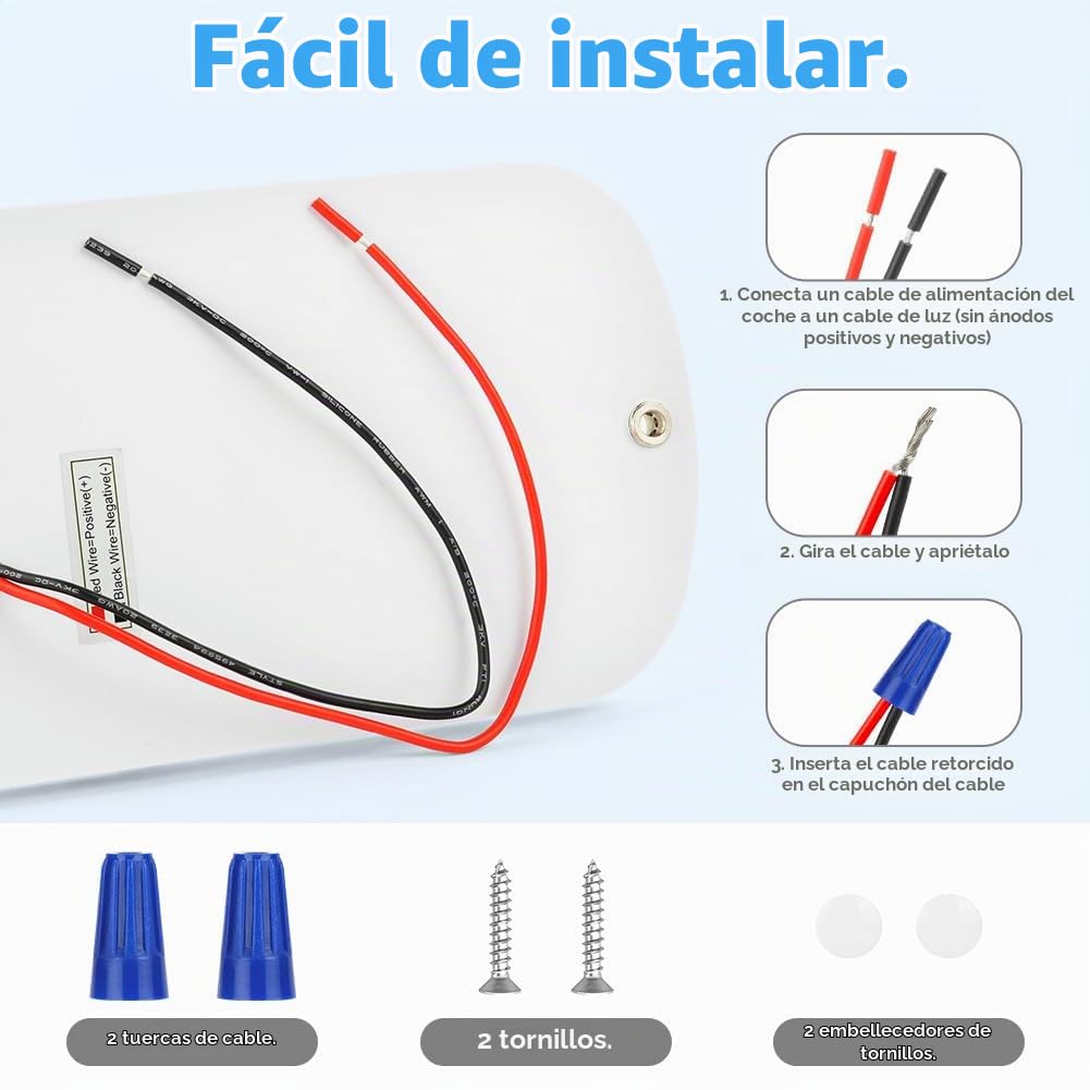 URAQT Luces interiores Led,12V luces led autocaravana,800LM 72 luces LED de interior coche,interruptorcon a distancia,Luces de Techo Regulables 8 modos para Camper Van RV Motorhome Furgoneta(1 pcs)