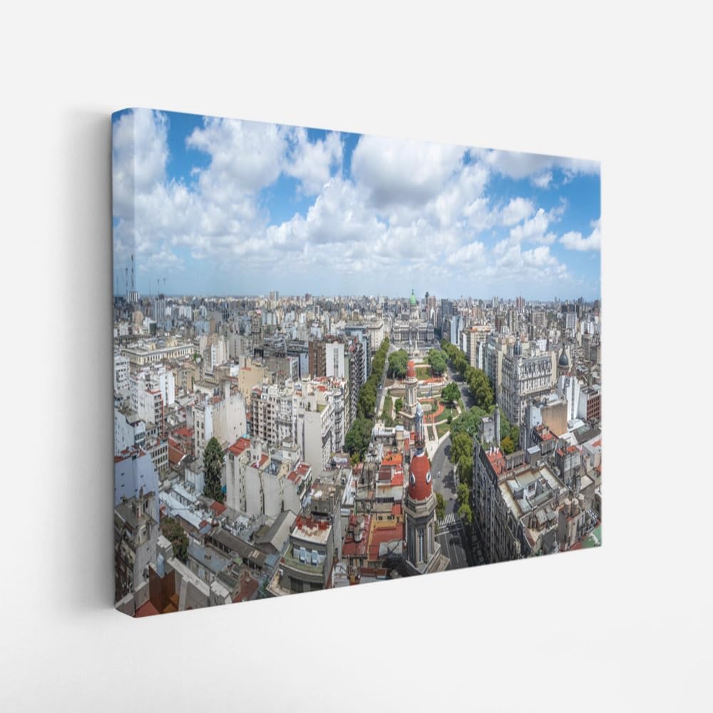 Buenos Aires City Skyline Aerial Panoramic View 20x16 image 2