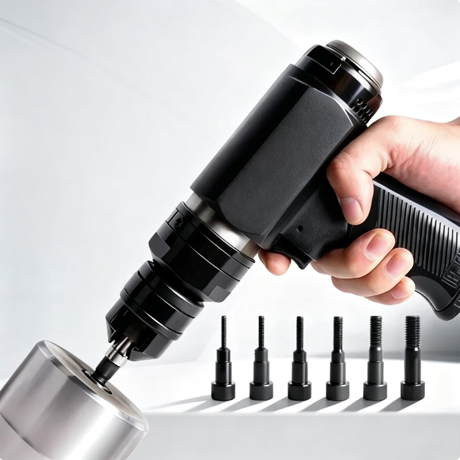 Estrattore per Perni Completamente Automatico A 8 Barre, Forza Dimpatto 70 kg, con Valvola A velocità Variabile E Testa di Estrazione Perni M4-m12, Utensile Pneumatico