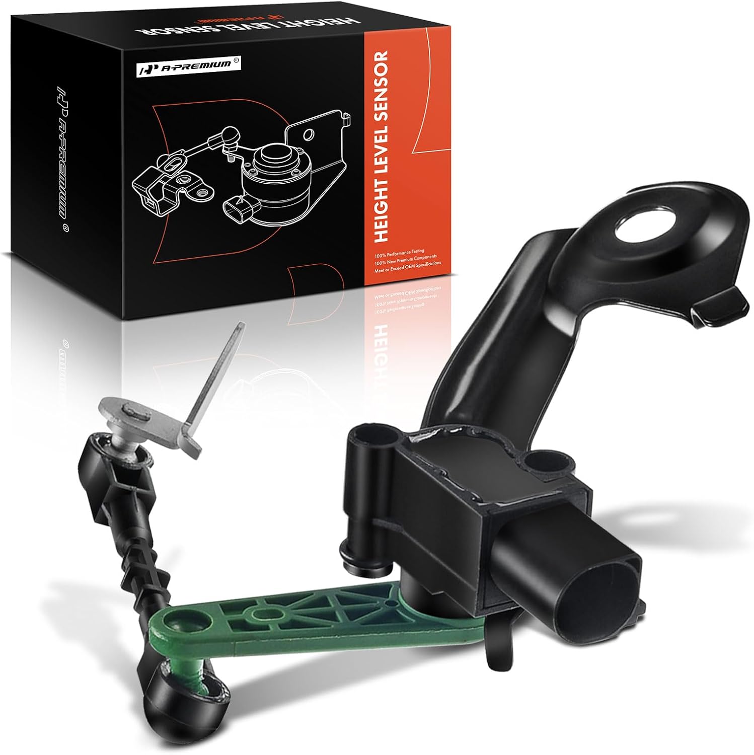 A-Premium Rear Left Headlight Height Level Sensor Compatible with Audi Q5 2009-2017, A6 A7 Quattro 2012-2018, A8 Quattro 2011-2018, RS7 2014-2018, S6 S7 S8 2013-2018, SQ5 2014-2017 & Porsche Macan