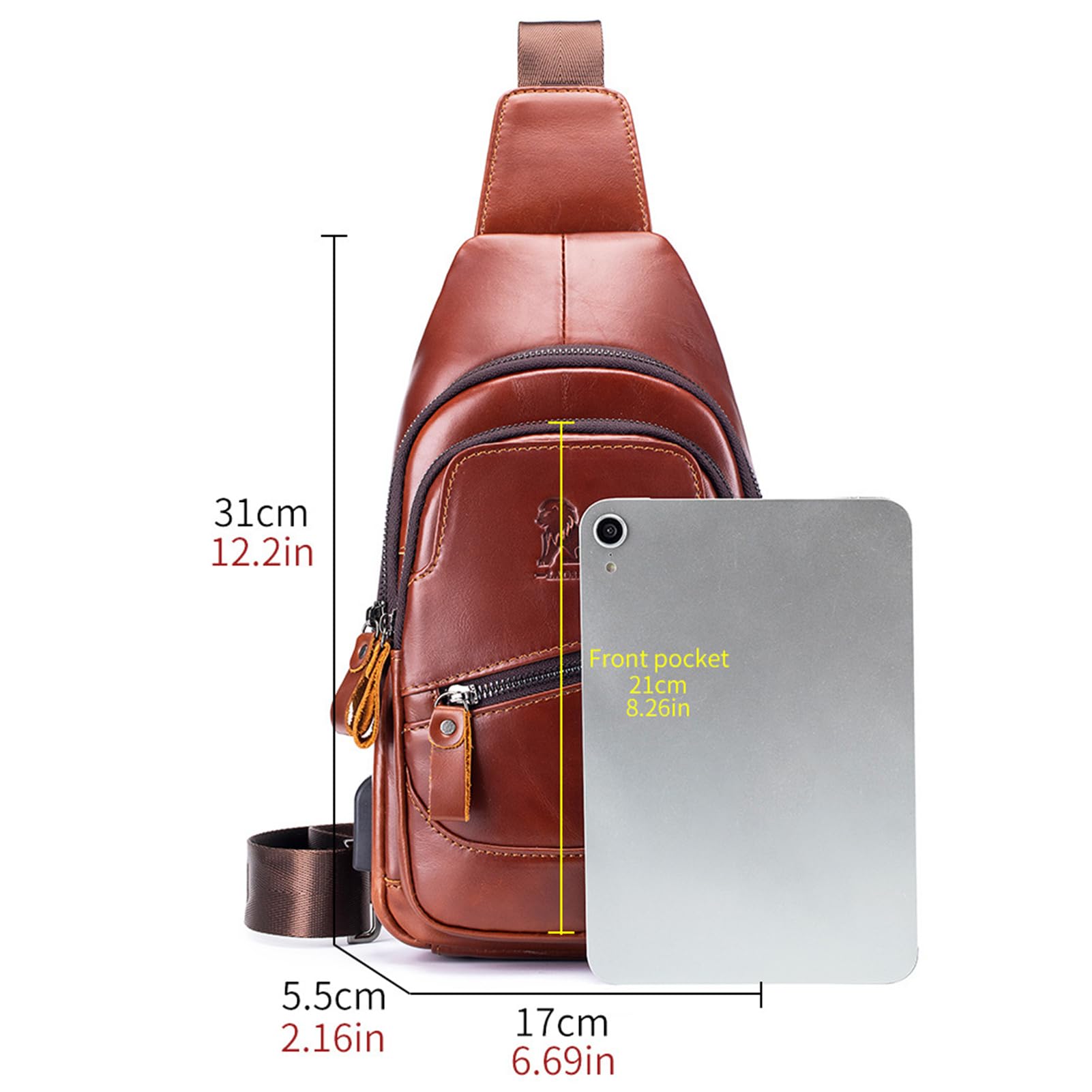 pundarika umhängetasche herren leder brusttasche umhängetasche herren sling bag handtasche männer umhängetasche