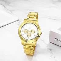 Vista 7 de JewelryWe Reloj de pulsera de cuarzo para hombre, con carga USB, resistente al viento, para el día de San Valentín