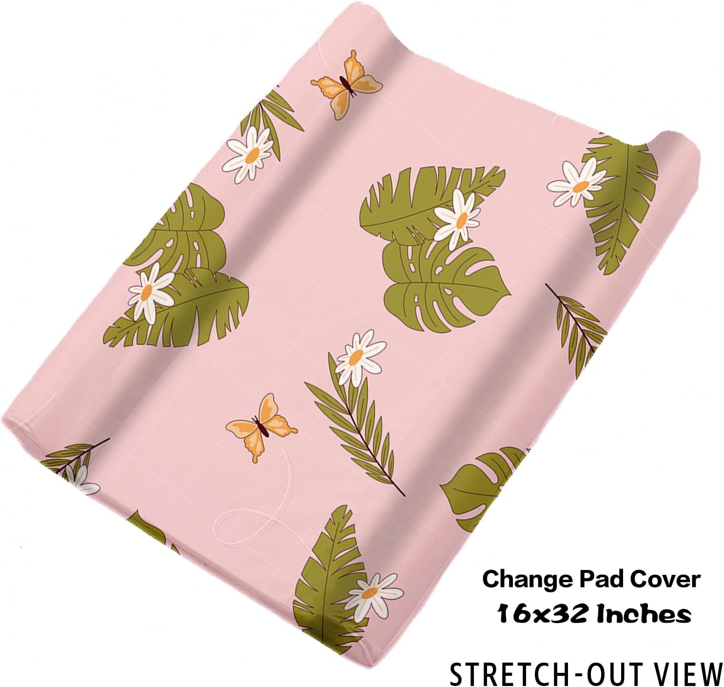 Personalized Baby Crib Bedding Set, 4 Piece Custom Name Crib Bedding, Double Layer Blanket Crib Sheet Changing Pad Cover Wall Art, Nursery Decor Gift for Newborn Toddlers, Pink Flamingo Theme
