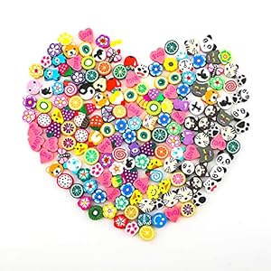 SAVITA 200 Stuks Polymeer Klei Kralen Gemengde Grootte Fruit Kralen Fruit Kralen Sieraden voor Het Maken van Sieraden…