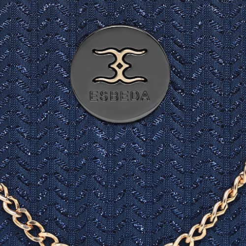 Image of ESBEDA Glitter Shine Oval shape Clutch Solid Pattern For Women | Gift For Women