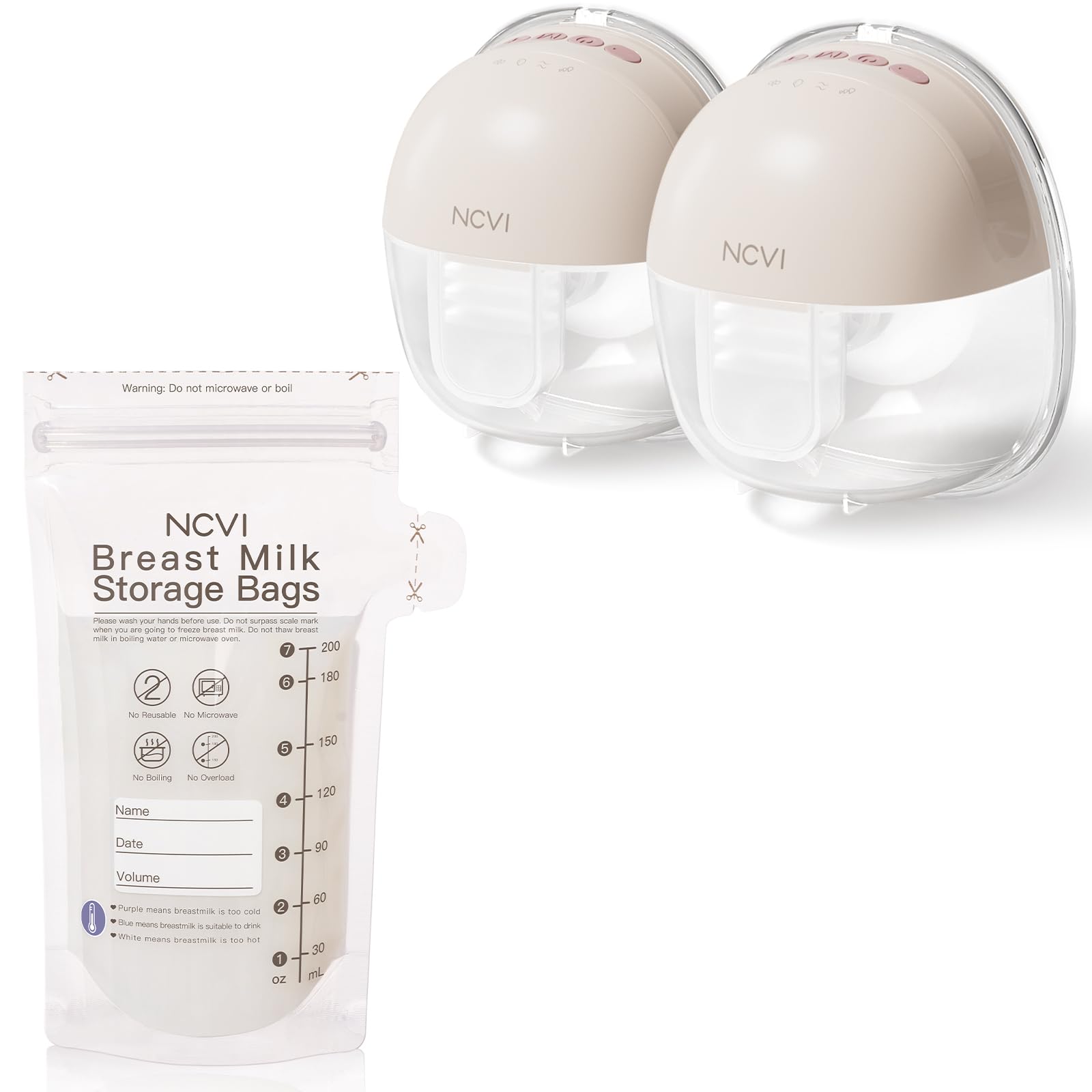 NCVI Electric Breast Pump Hands-Free Portable