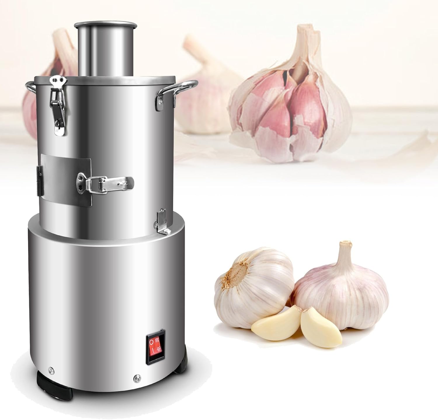 Automatic Garlic Peeler Machine - Electric Stainless Steel Peeling Slicers for Restaurants, Hotels, and Barbecue Shops