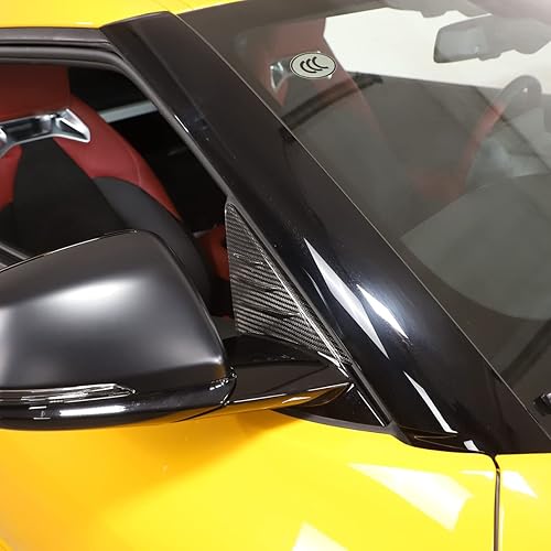 Miniatura 3 de Daeiclru Compatible con Toyota Supra GR A90 A91 MK5 2019-2022 cubierta de fibra de carbono real para espejo retrovisor lateral, canaliza el aire del