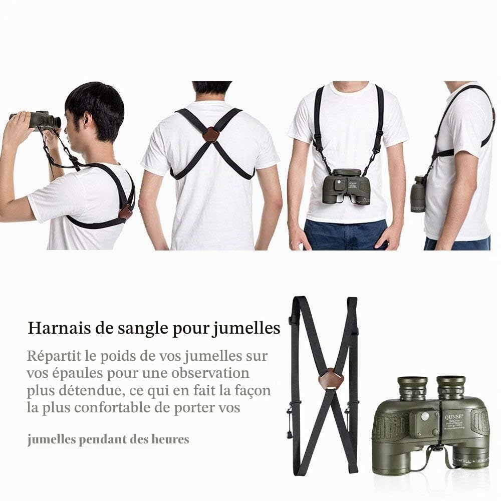 Jumelles 10x50 avec Boussole et Télémètre pour Adultes | Totalement Étanche et Immergeable avec Prisme BAK4 et FMC pour une Vision Claire en Mer, Safari et Randonnée