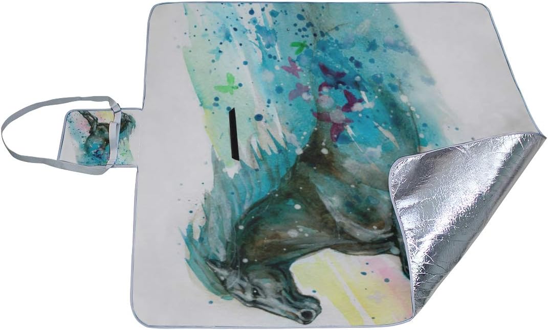 レジャーシート ギャロッピング馬 ピクニック 折りたたみ 撥水 アウトドア クッション マット コンパクト 花見 運動会 キャンプ