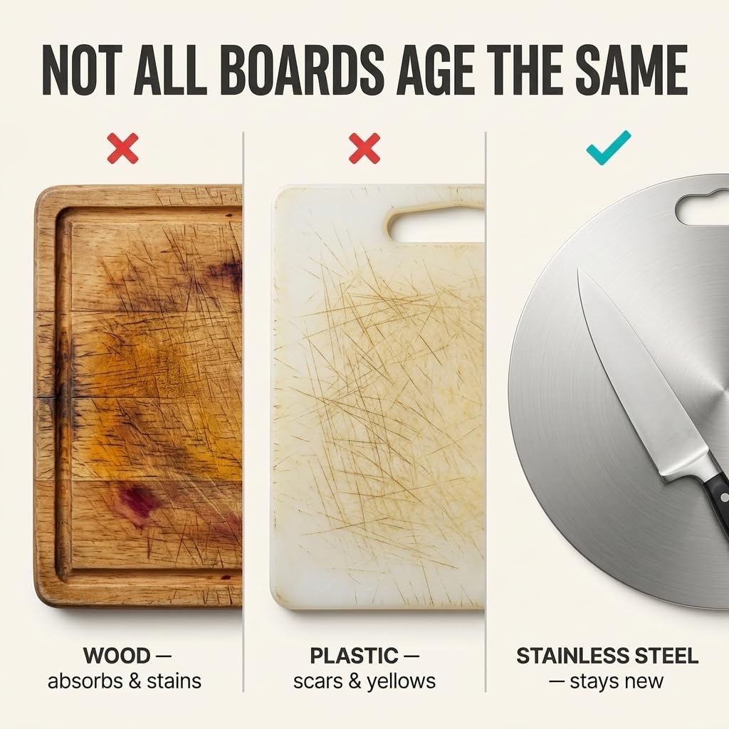 Stainless Steel Chopping Board - Durable & Hygienic -8 Stainless Steel Chopping Board - Durable & Hygienic -8