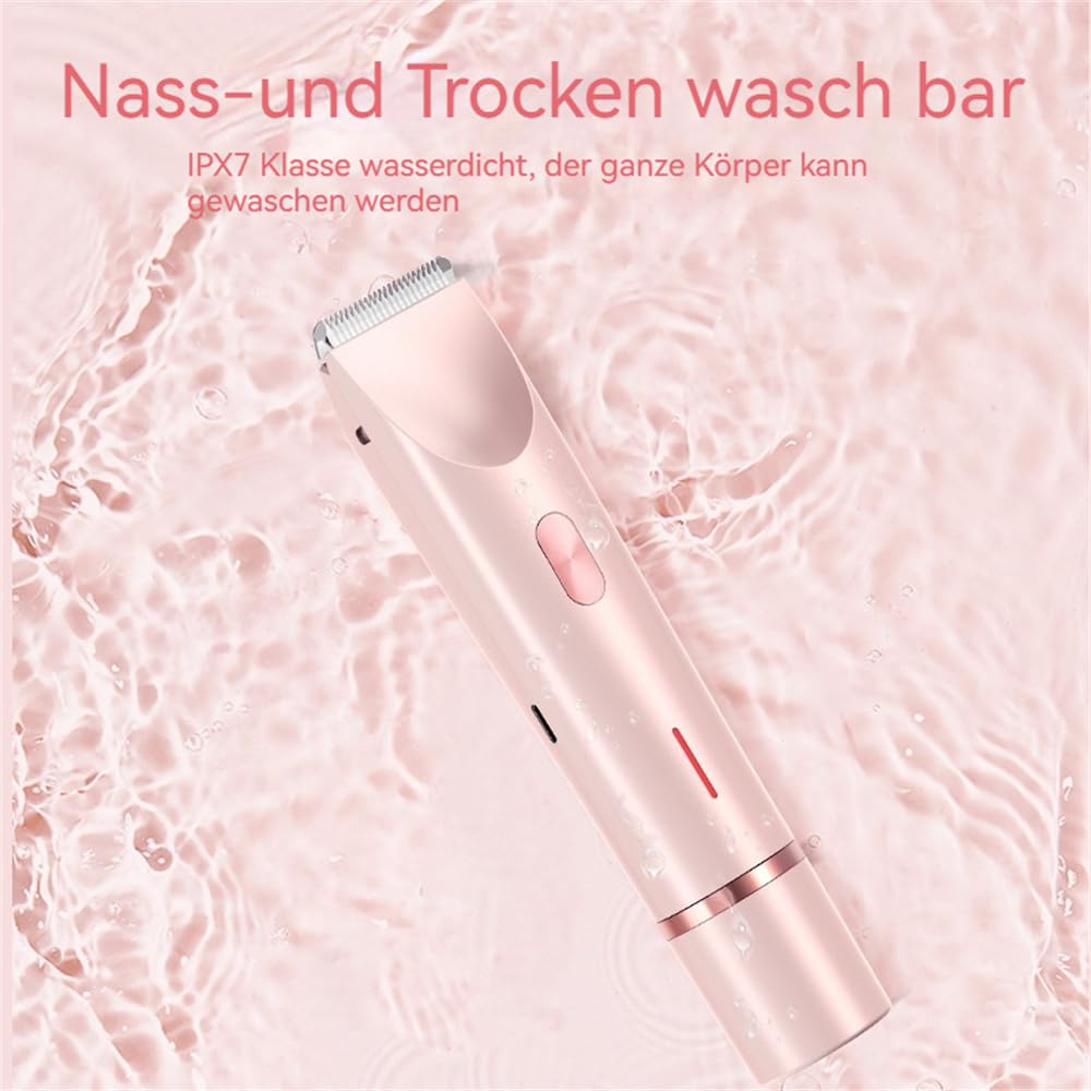 Pelvora Trimmer, 2 en 1 Afeitadora íntima para mujeres, maquinilla de afeitar íntima para mujer, resistente al agua, eléctrica para mujer, perfecta para zona del bikini, piernas y axilas (morado)