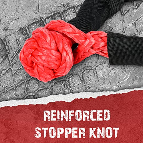 Juvened 1/2'' Soft Shackle 41,887Lbs (Set Of 2) Synthetic Rope Winch Towing Recovery Shackles For Suv Truck Atv Utv Boat With Storage Bag #TOP5