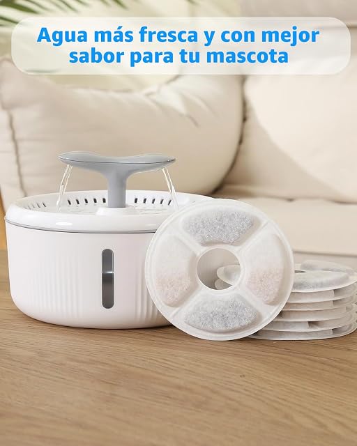 Foto 6 de 8 de PewinGo Filtros Repuesto Fuente Gatos, Pack 6 para Fuentes 2-2,5L