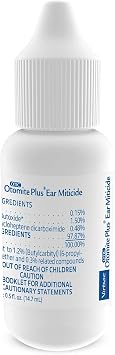 Virbac Otomite Plus Ear Miticide Treatment for Dogs and Cats | Gentle ear miticide drops treat ear mites in dogs & cats over 12 weeks of age. Easy weekly application clears buildup.