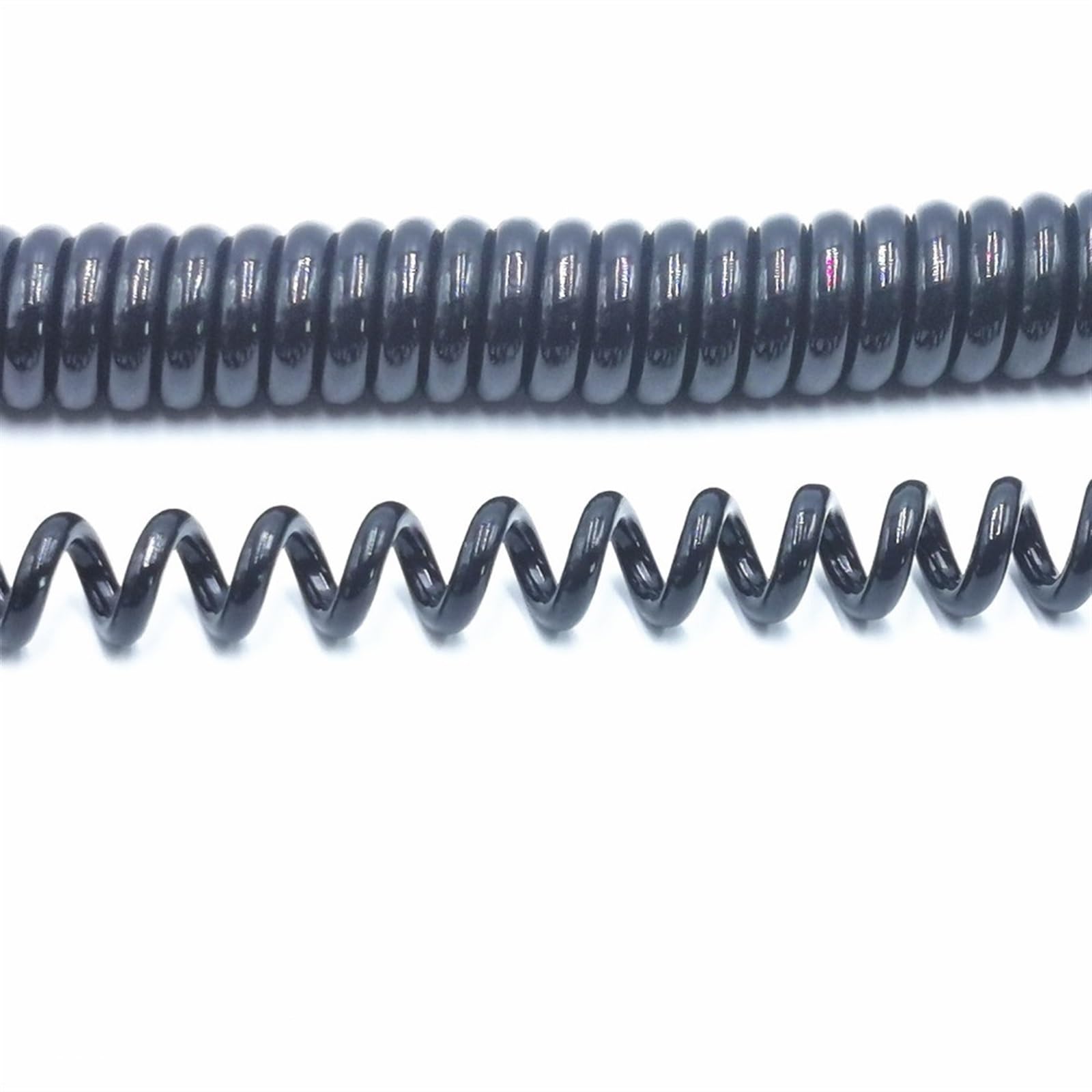 4-żyłowy czarny przedłużacz sprężynowy spiralny 20AWG 24AWG 17AWG 14AWG Kabel 2,5 metra metrów 7(Line length 7.5 meter)