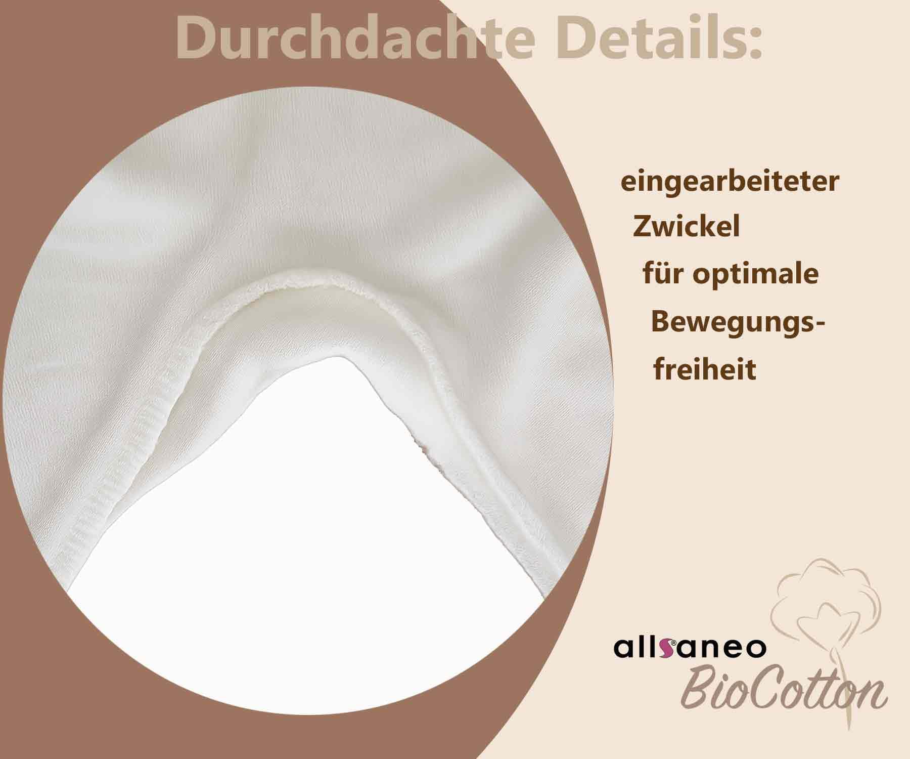 Neurodermitisoverall aus Bio-Baumwolle, Kratzschutz-Anzug bei Neurodermitis mit angenähten Handschuhen und Füßlingen