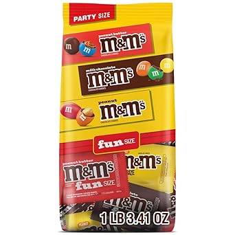 M&M'S Milk Chocolate, Peanut & Peanut Butter Easter Fun Variety Pack, Party Size, 19.41 Oz Bulk Candy Bag (1.36 Pounds)