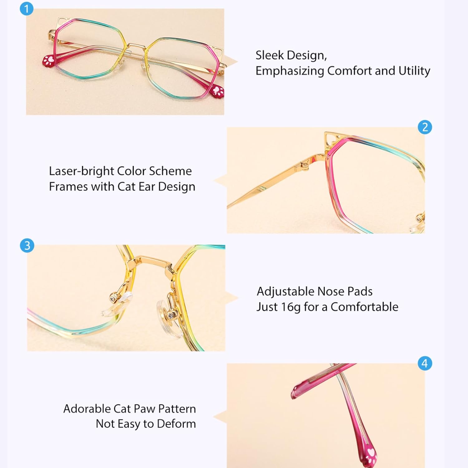 Firmoo Cat Eye Blue Light Reading Glasses for Women, Stylish Cateye Computer Reading Glasses, UV400 Protection