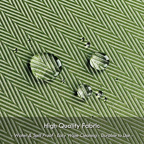 Melodieux Herringbone Jacquard Rectangle Tablecloth Waterproof Holiday Table Cover, Spill Oil Dust Resistant Wrinkle Free For Kitchen Dining Party Tabletop Decoration, 60" X 84", Green #TOP2