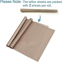 Vista 3 de Selizo Paquete de 10 hojas de teflón para transferencia de prensa de calor, antiadherentes, papel de transferencia de prensa de calor, 12 x 16