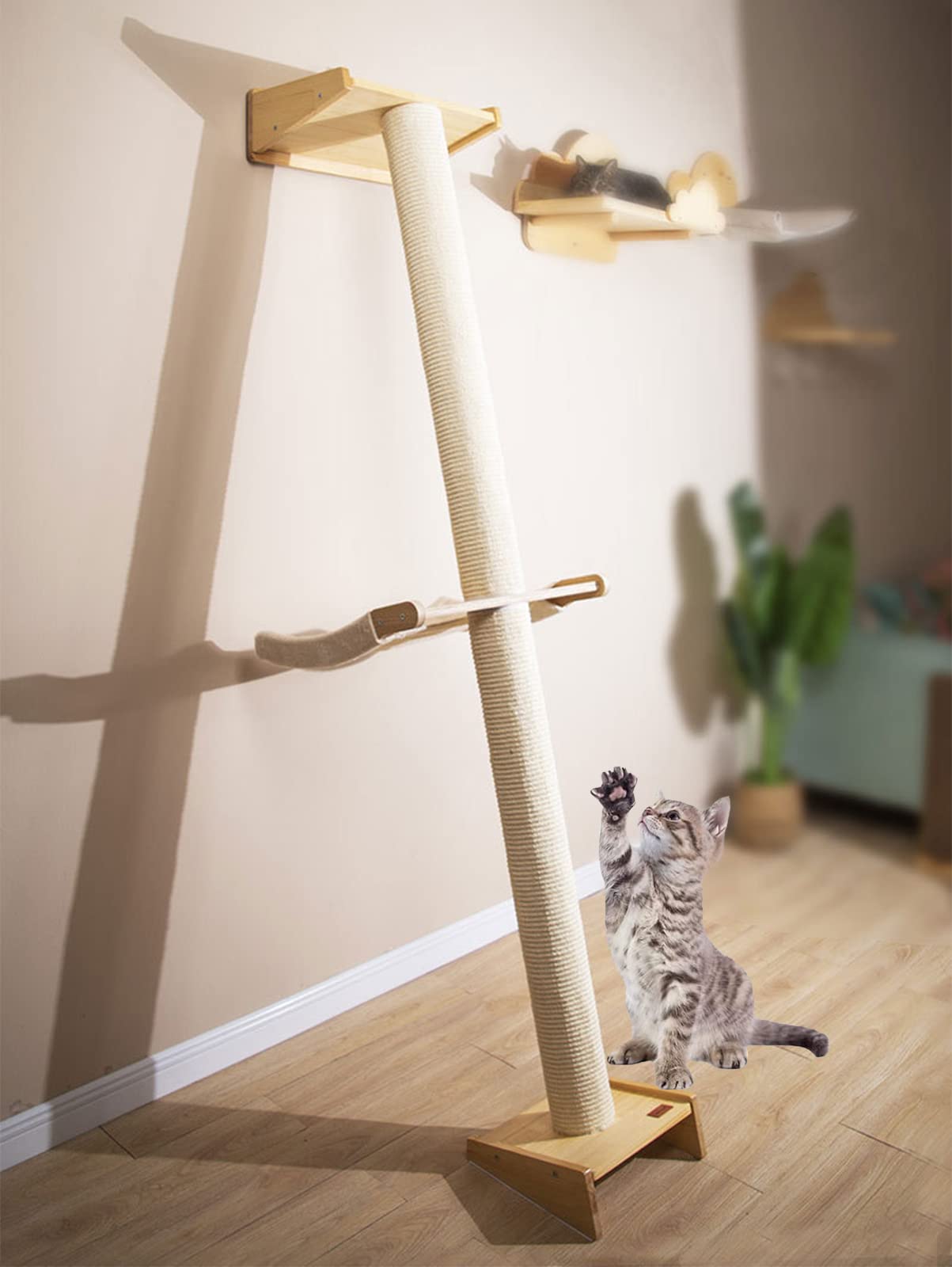 キャットタワー Amazon.co.jp: キャットタワー 壁掛け 70°傾斜 据え置き 猫タワー