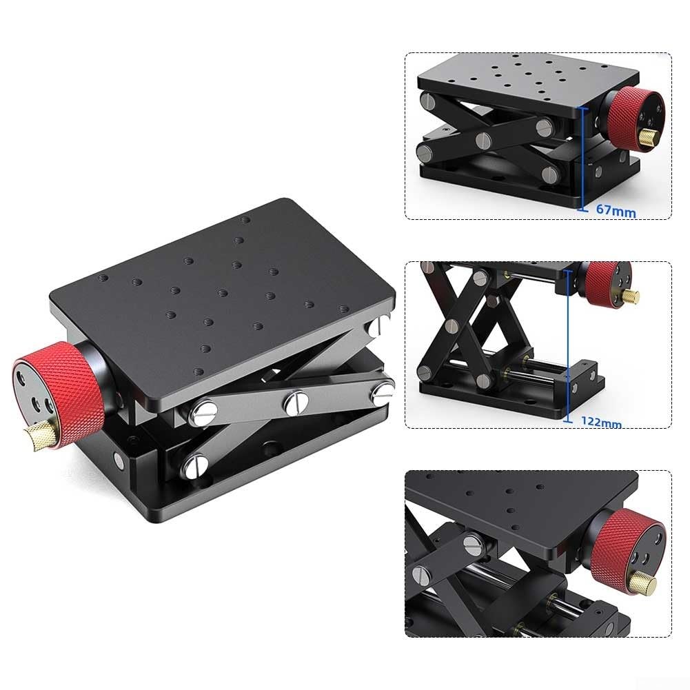RANRAO Hohe präzise manuelle manuelle Hebebühne, Aluminiumlegierung Z-Achse Labor Aufzug optische Schiebe-Hebebühne, Tisch linearer Bühnen-Labor Jack Aufzug, 69GZ17433E322ISK9Q6XV9473RLY