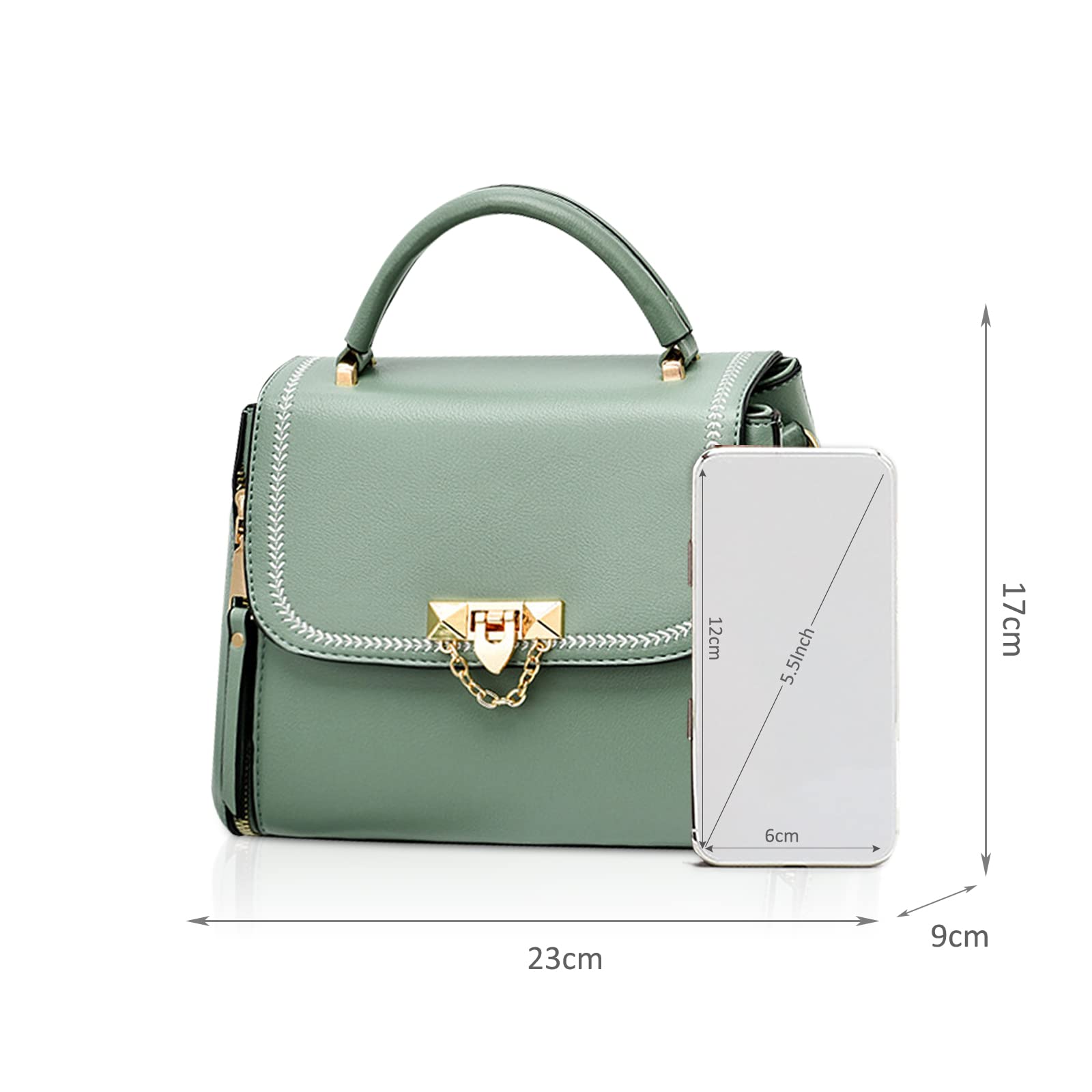 NICOLE & DORIS Sac à main pour femme - Petit sac élégant - Sac à bandoulière - Designer - En cuir synthétique - Avec bandoulière amovible