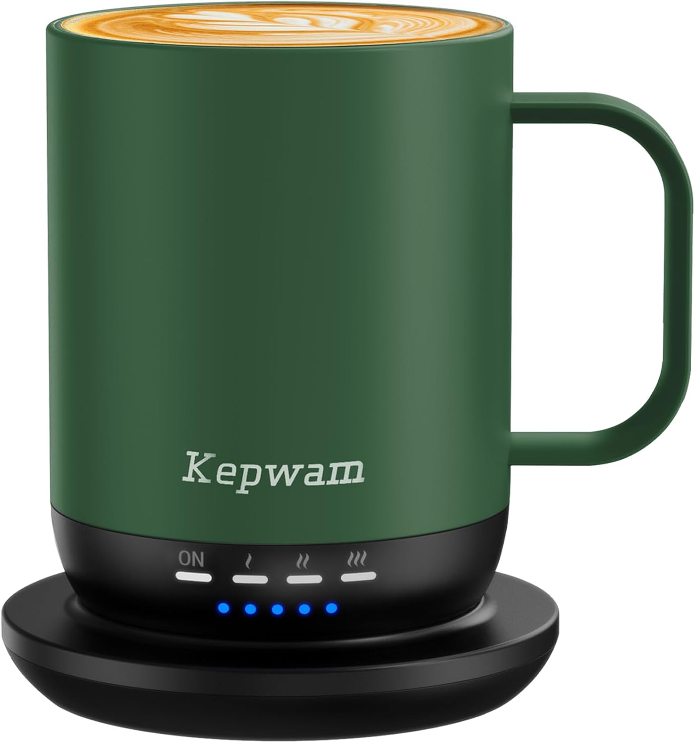 Heated Coffee Mug T1-14oz Fast Heating & Longer Battery Life Self Heating Coffee Mug Hot to 149? - Touch & App Controlled Mug Coffee and Hot Beverage Warmer, Gifts for Women and Men Forest Green 14oz
