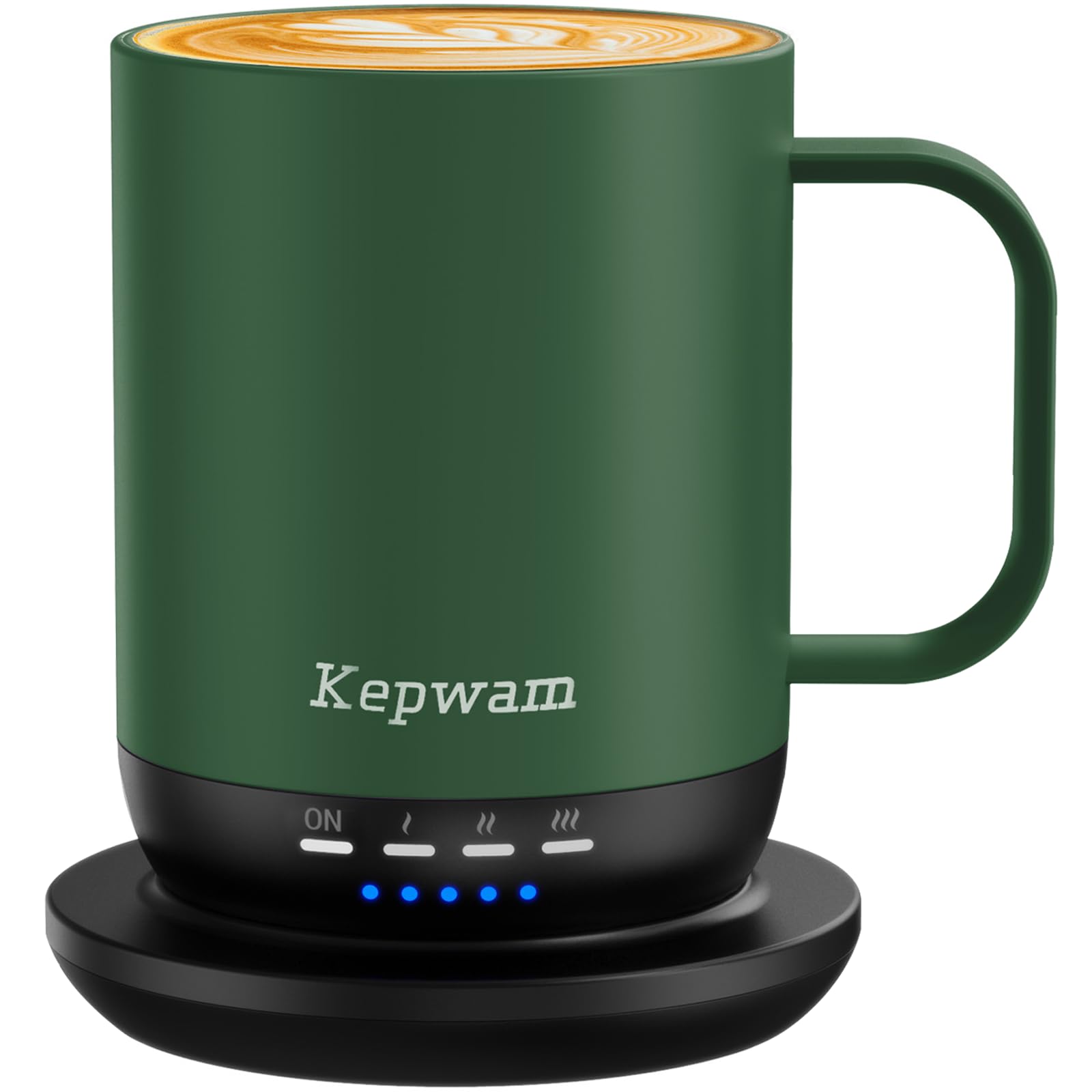 Kepwam Heated Coffee Mug T1-14oz Fast Heating &amp; Longer Battery Life Self Heating Coffee Mug Hot to 149℉ - Touch &amp; App Controlled Mug Coffee and Hot Beverage Warmer, Gifts for Women and Men