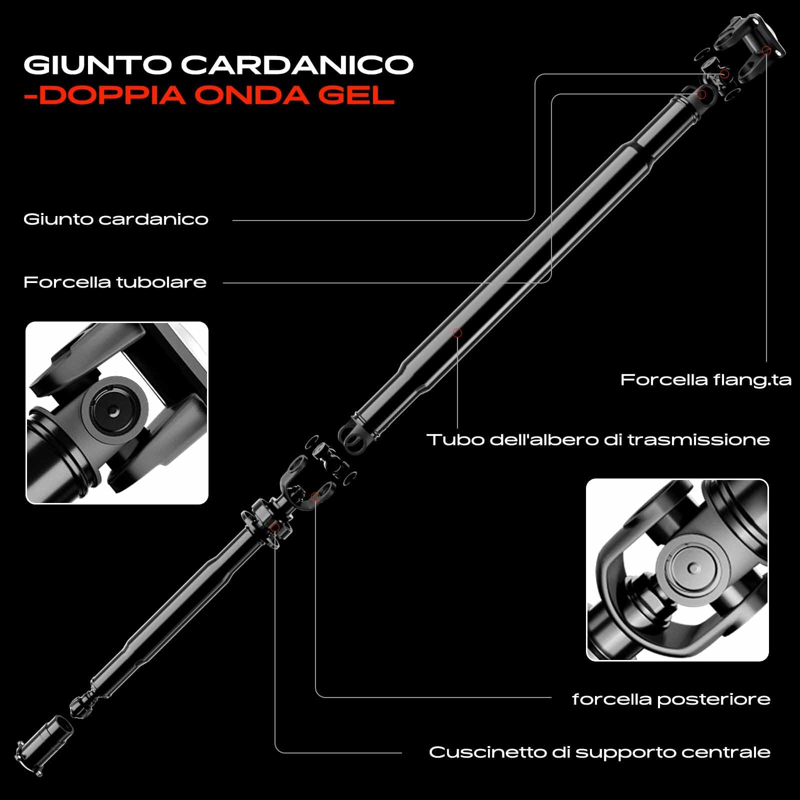 Frankberg Albero cardanico albero di trasmissione cambio manuale