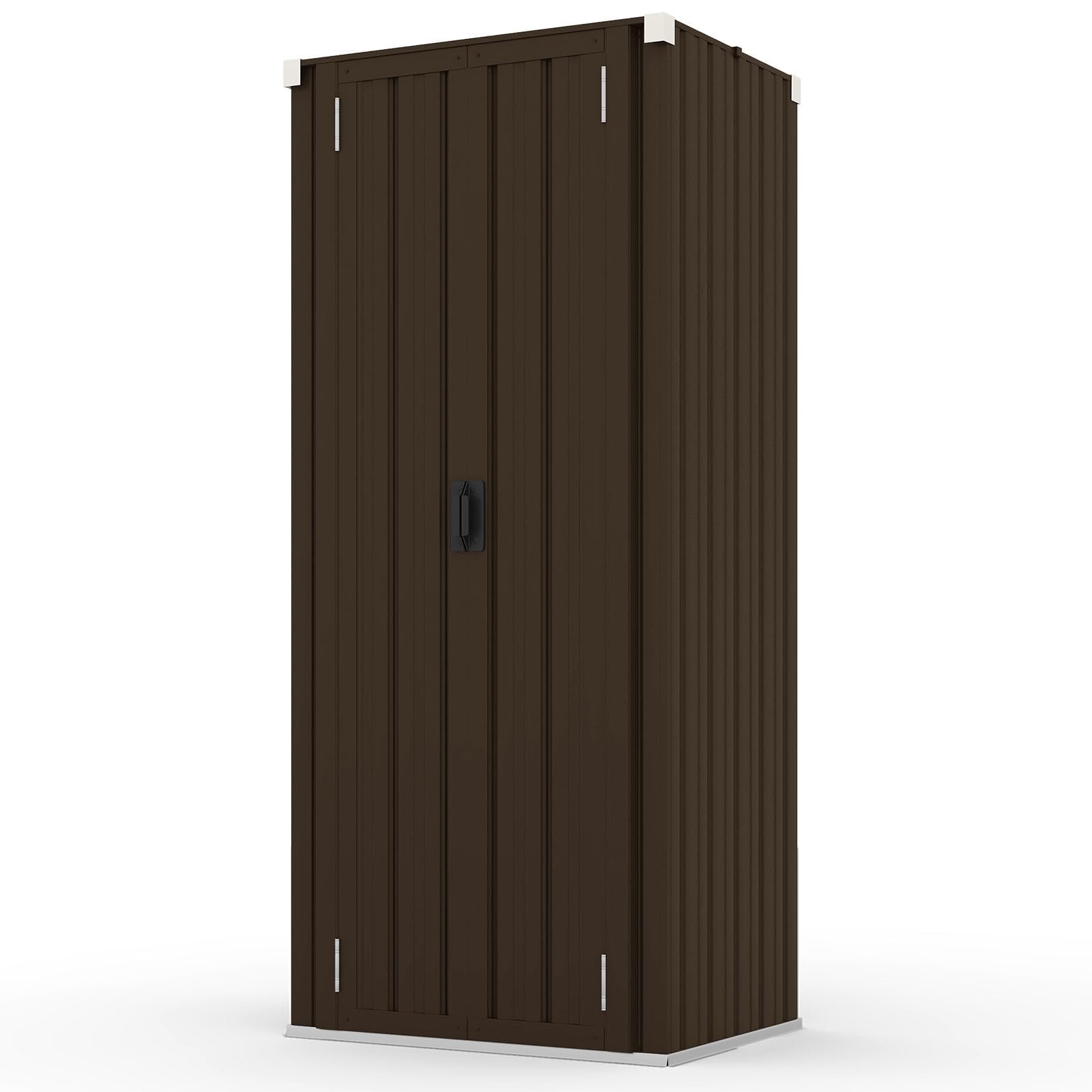U-MAX Tall Outdoor Garden Storage Cabinet with 3 Adjustable Shelves