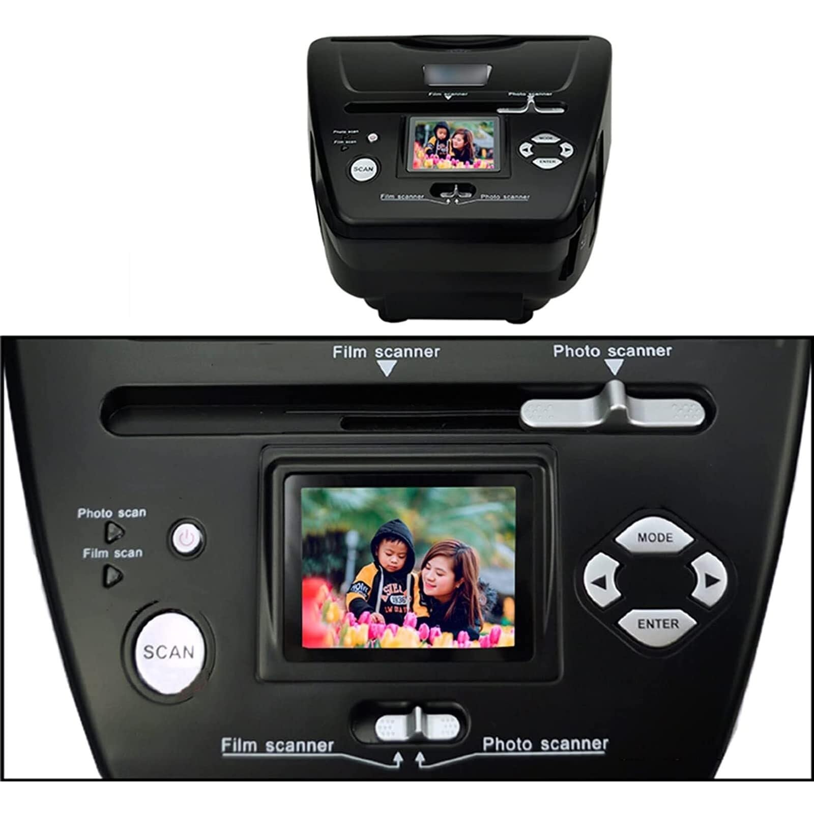 Scanner for diapositives, visionneuse de diapositives/scanner pour les négatifs pour différents types de films et de diapositives, conversion 35 mm 135 110 126/diapositives/négatifs