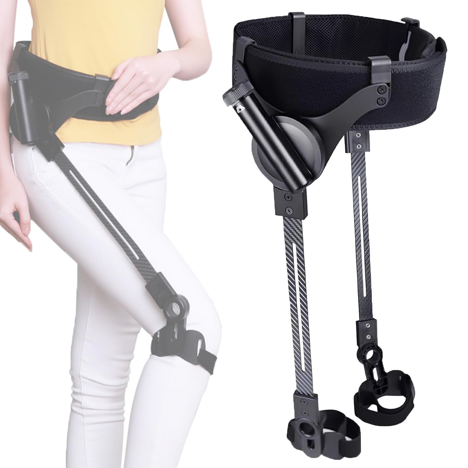 Ausili per camminare, dispositivo alimentato a esoscheletro per sollevamento gambe e allenamento riabilitativo, camminatore emiplegia ictus per adulti e anziani