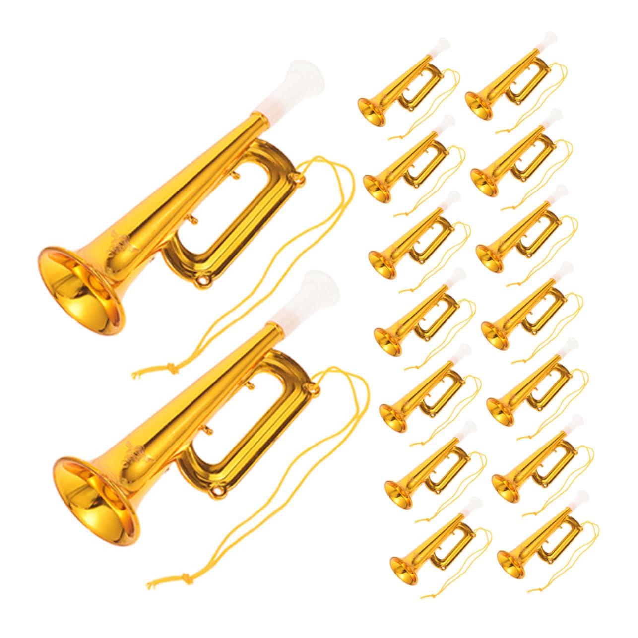 BESPORTBLE 25 Pezzi Trombette Giocattolo in Plastica Corno Portatile Facile da Usare per Sportivi Concerti e Feste Strumento di Incitamento per Tutte Età