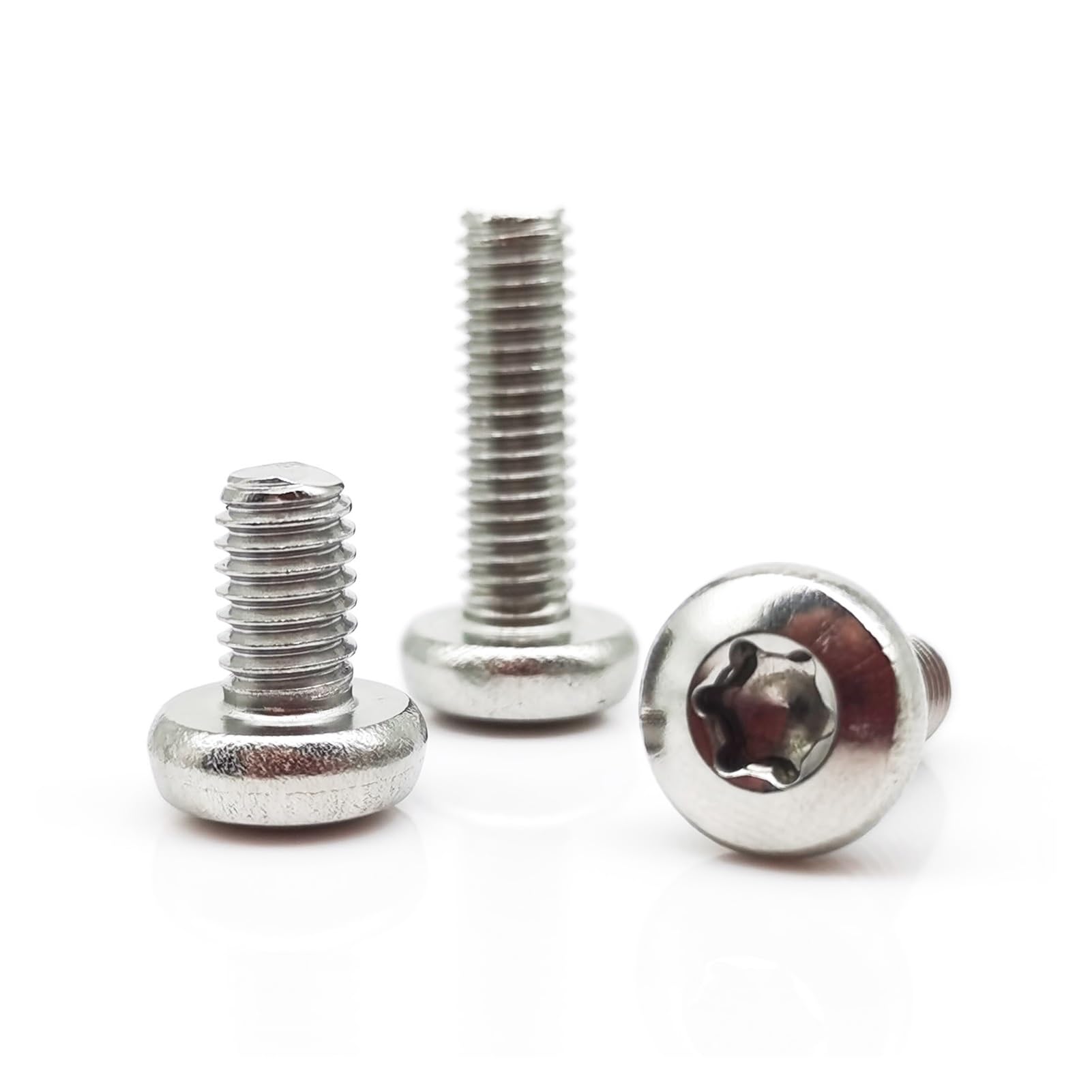 10/50pcs M3 M3.5 M4 GB2672 304 A2-70 In Acciaio Inox A Sei Lobi Torx Pan Vite A Testa Tonda Bullone L 3-60mm (Color : 8mm, Size : 10pcs M3.5)