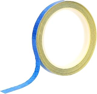 ORAMAI 1cm x 8m Estilo de Coche Cinta de Rayas Reflectantes Motocicleta Bicicleta Cuerpo llanta Rueda Cinta de Rayas Pegatinas Decorativas Rojo/Azul/Blanco/Amarillo (Color : Blue)