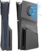 PS5 Proディスクエディション用フェイスプレートPS5 Pro用カバープレート 冷却ベント付き ABS 傷防止 防塵 保護シェル 交換用フェイスプレート Playstation 5 Proアクセサリー用 ブラック ブラック