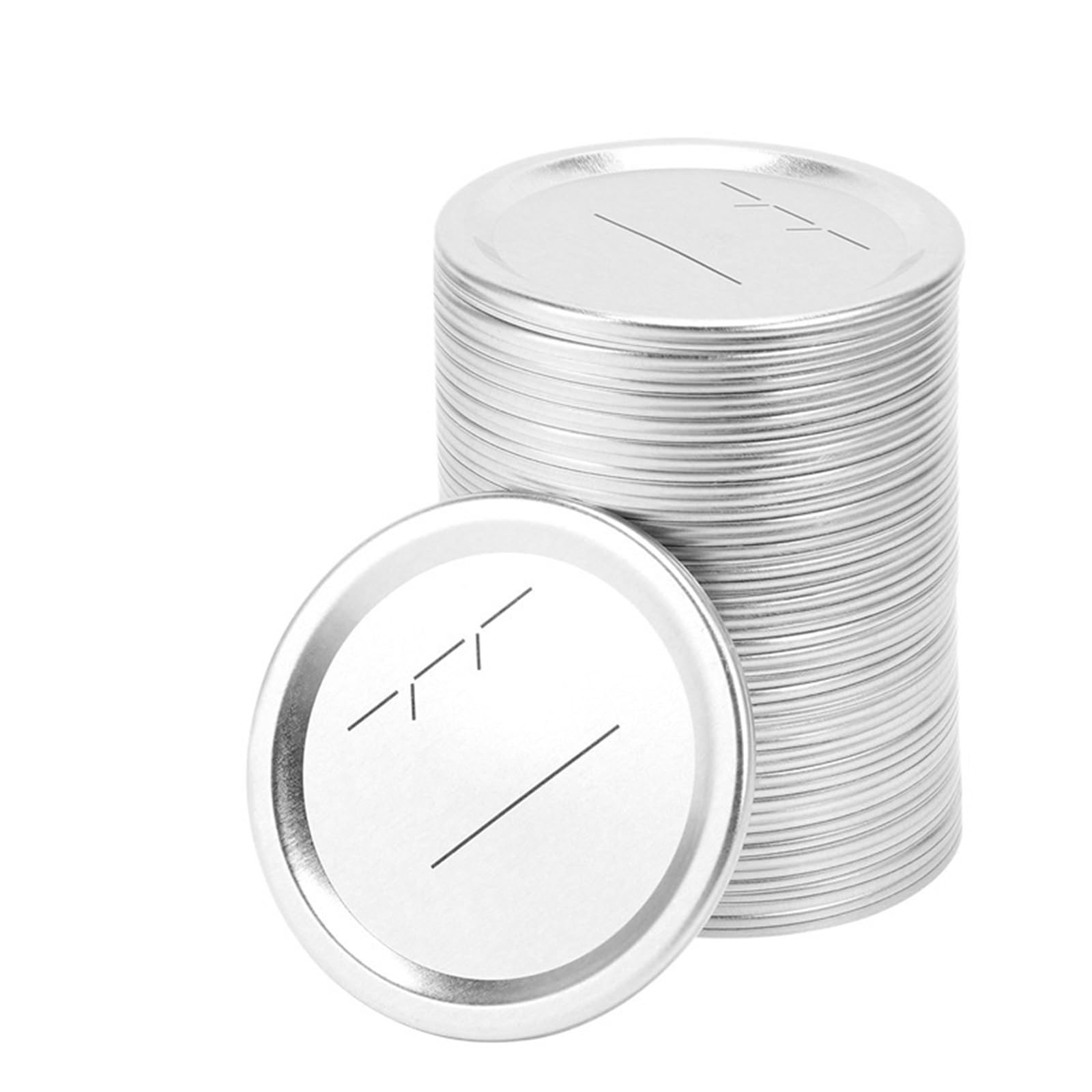 Mason Jar Lids 70mm Split-Type Metal Canning Lids for Mason Jars, 100 Pack Regular Mouth