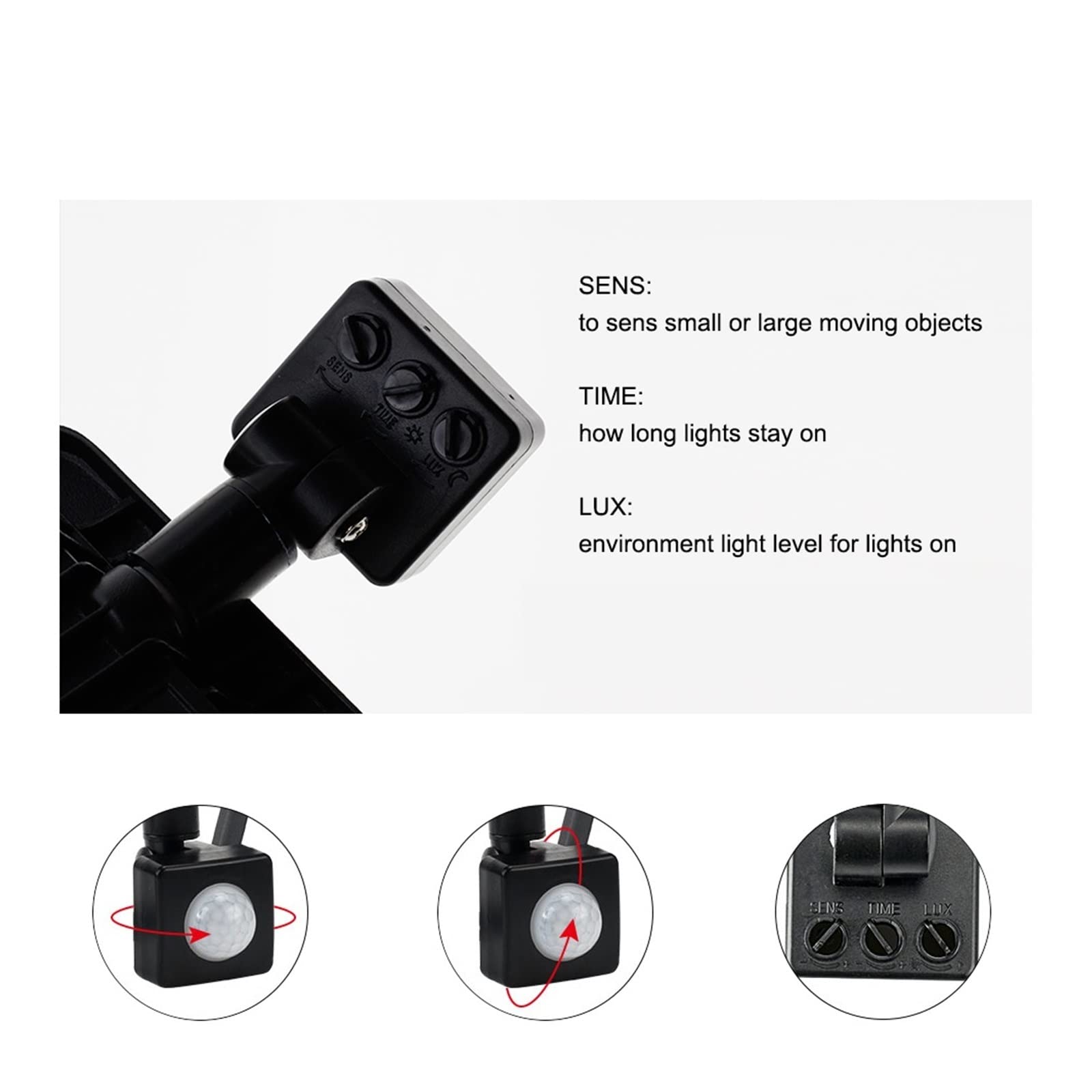 1 0W 20W 30W 50W 100W LED Imploatui impermeabili PIR Sensore di movimento Flightlight Lampada da parete esterno Spotlight Scene fai da te(WARM WHITE_50W)