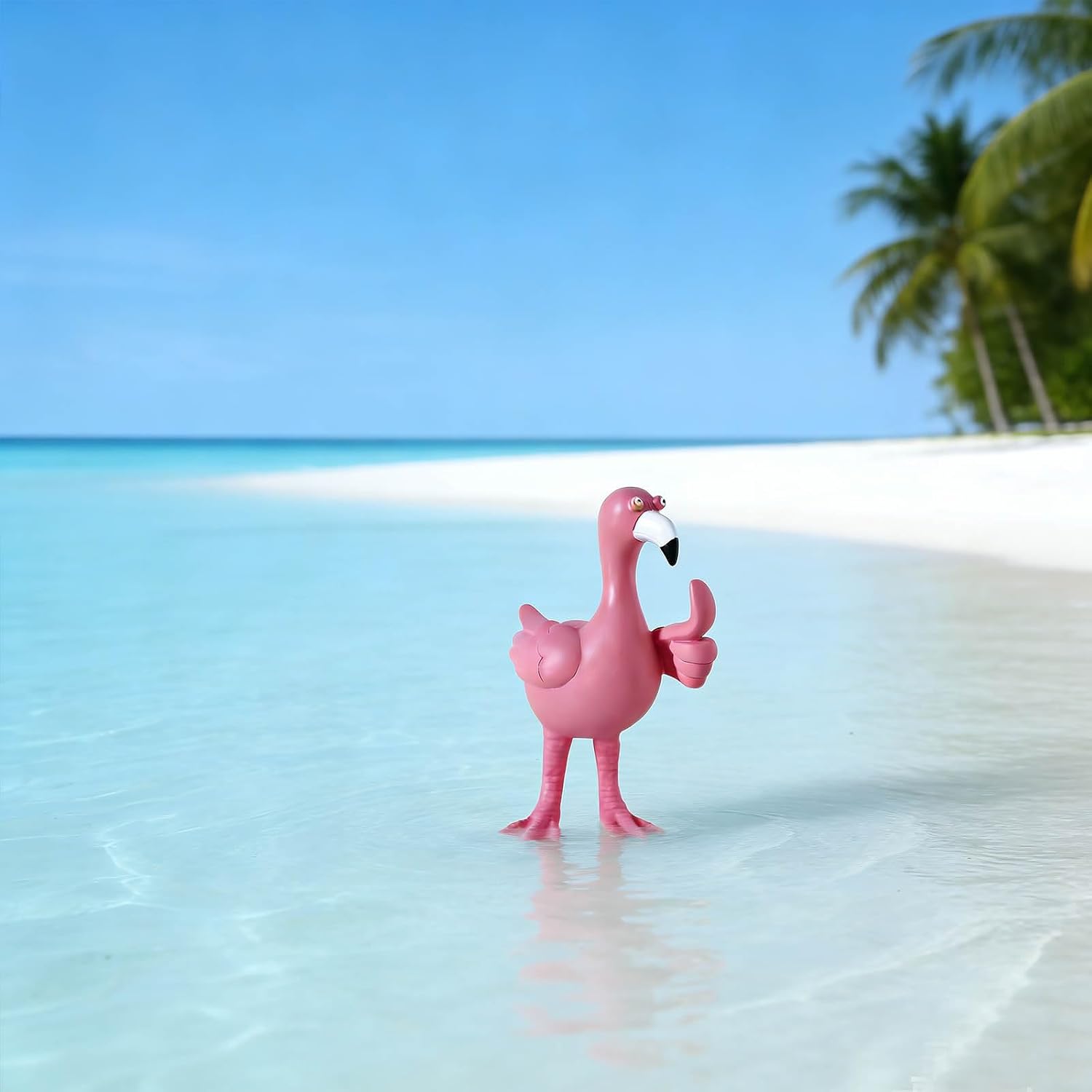 Funny Pink Flamingo Figurine Decor for Home Living Room