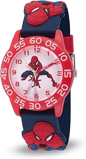 Spiderman Watch for Kids - Spiderman Watch Boys - Spider-Man Watches for Boys 4-6 - Toys - Kids - Marvel Toddler - Teen - Dark Blue Case - Multicolor 3D Strap