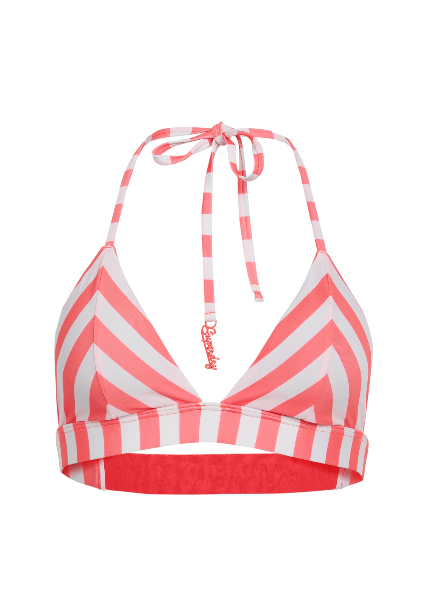 Superdry Bikinioberteil – Triangel, Rosa Streifen – Größe 40