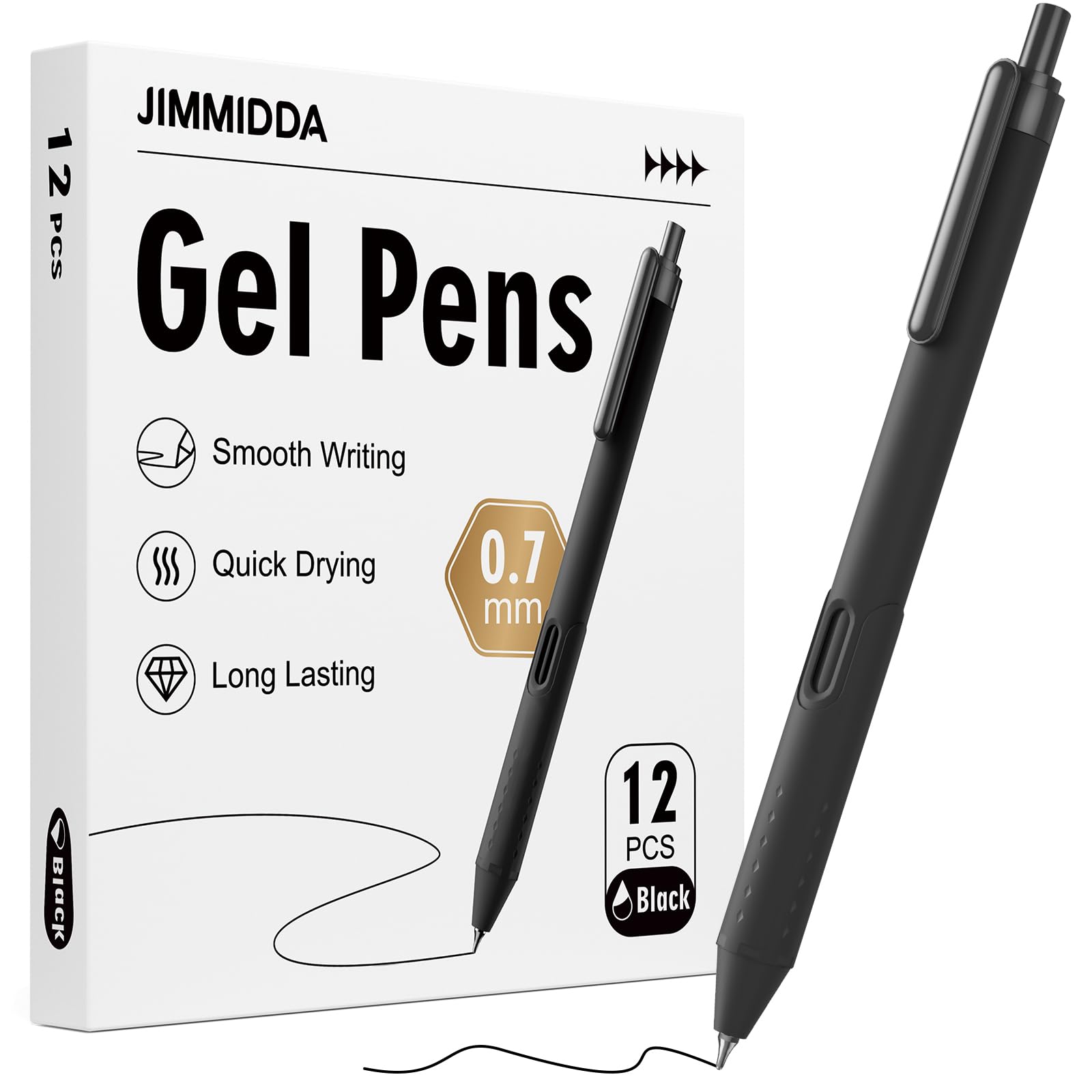 JinDe Pen Amazon.com: JIMMIDDA Gel Pens 0.7mm - 12 Pack Smooth Quick-Drying