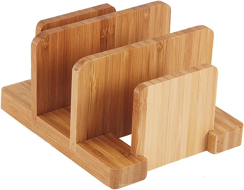 Bamboo Chopping Board Holder, Cutting Board Rack Pot Lid Holder Kitchen