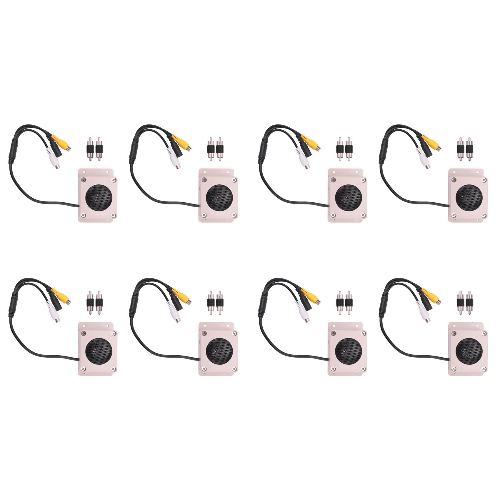 8X Dispositivo De Altavoz De MicróFono para CáMara De Seguridad Impermeable Al Aire Libre para CáMara IP GrabacióN De Audio Interfono De Radio Bidireccional