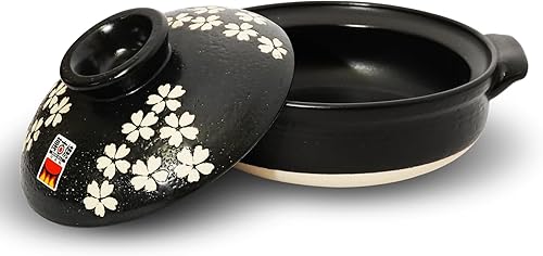 Miniatura 7 de Banko-yaki Donabe - Auténtica loza japonesa con diseño de flor de cerezo, ideal para cocinar en temporada fría, regalo perfecto para seres queridos