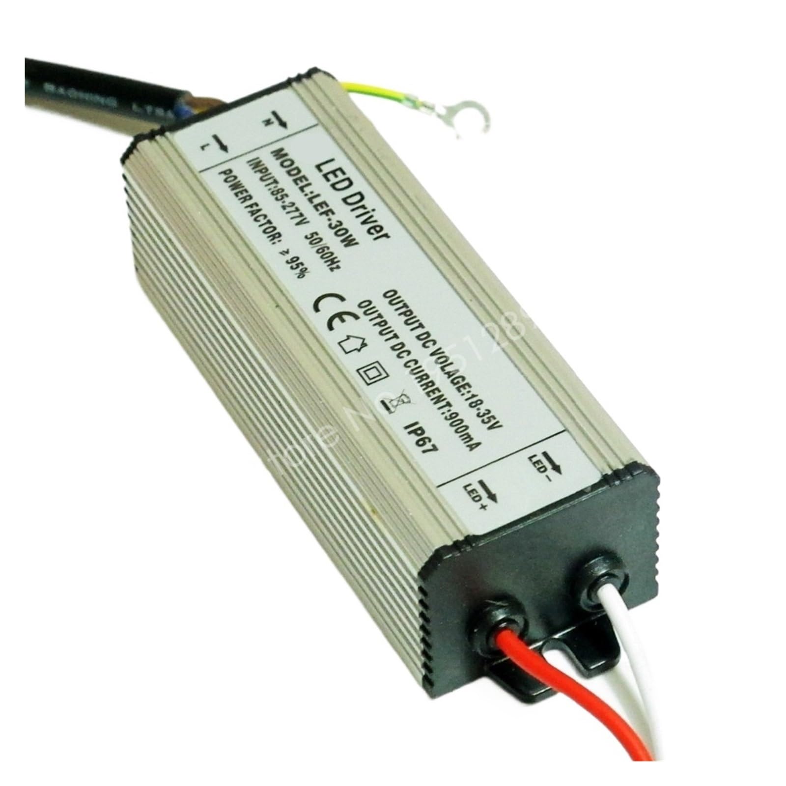 Pilote de LED IP67 30W alimentation AC 110V 220V 277V pour montage 10 séries 3 parallèles